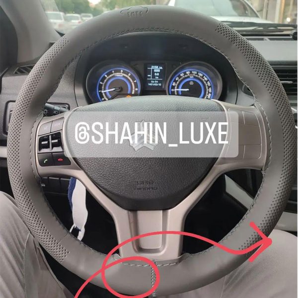 روکش فرمان دوختنی چرم طبیعی با پوشش نانو - تصویر 3