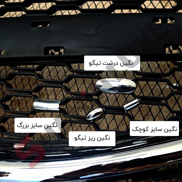 نگین تزئین جلو پنجره خودرو شاهین - تصویر 2