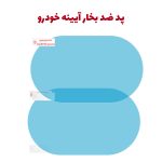 پد ضد آب و ضد بخار آیینه خودرو بسته دو عددی
