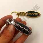 جاکلیدی فلزی استیل با طرح شاهین - تصویر 2