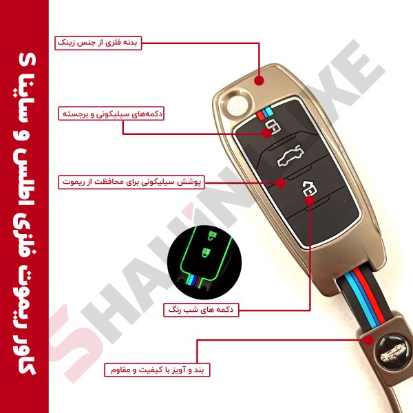 کاور ریموت فلزی سوئیچ سایپا اطلس، سهند و ساینا S - تصویر 2